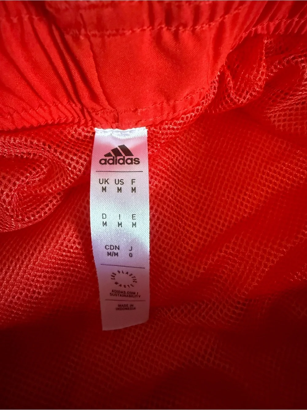Mens Adidas Red Performance Classic Length 3-Stripes Swim Shorts
